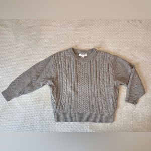 Grey Cable Knit Sweater